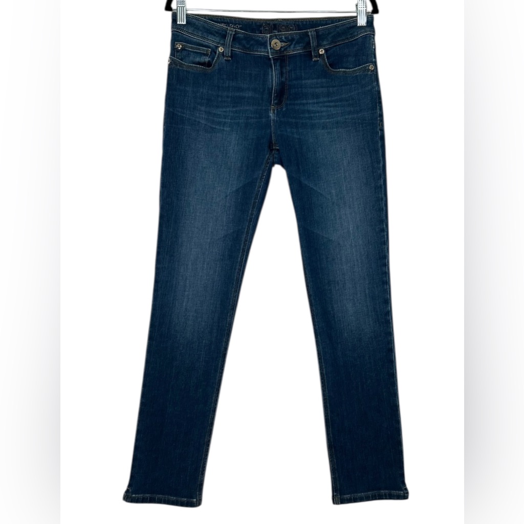 Dl1961 Angel Mid Rise Skinny Ankle Blue Denim Jeans Size: 28 Cropped Stretch